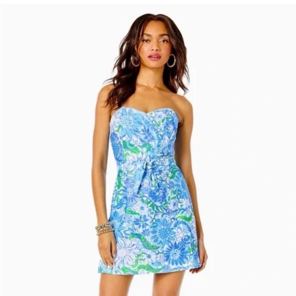 Lilly Pulitzer sz 0 Floral Strapless Dress